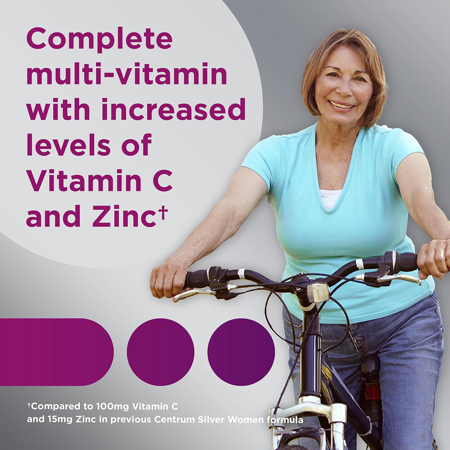 Centrum Silver Women's Multivitamin 50 Plus, Vitamin D3 & B Vitamins, 200 Count k7