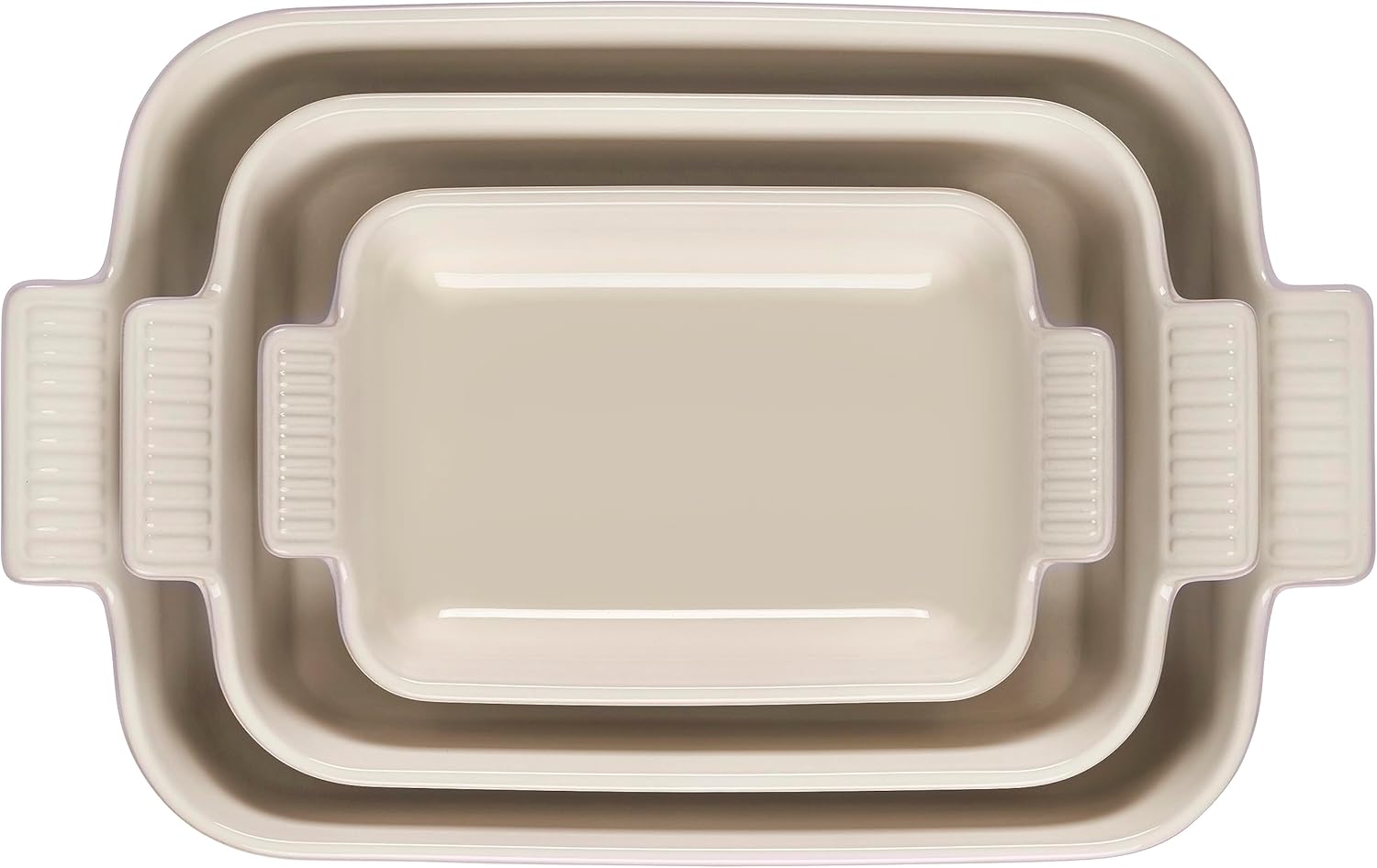Le Creuset Stoneware Heritage Set 3 Rectangular Dishes, Shallot R864320