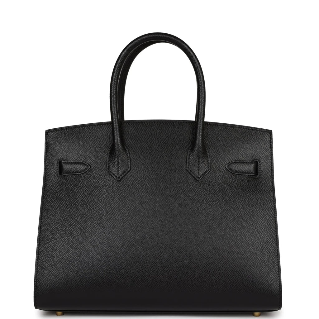 Birkin Sellier 30 Black Epsom Gold Hardware k7