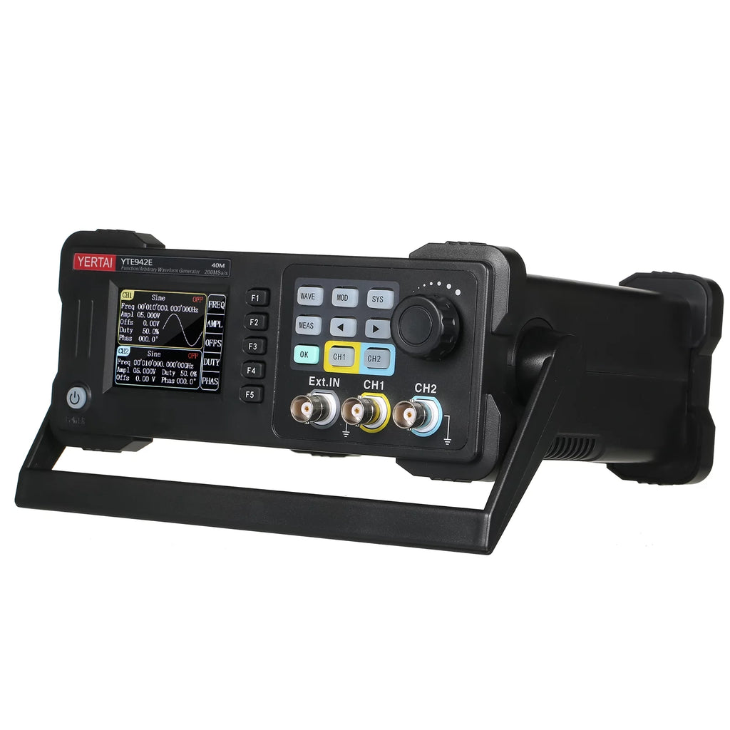 Portable Dual channel Function Arbitrary Waveform Generator, 200MSa/S Sampling Rate, 8k Storage Depth, 2.4 inch TFT LCD, Oscilloscope - Radiant Selections
