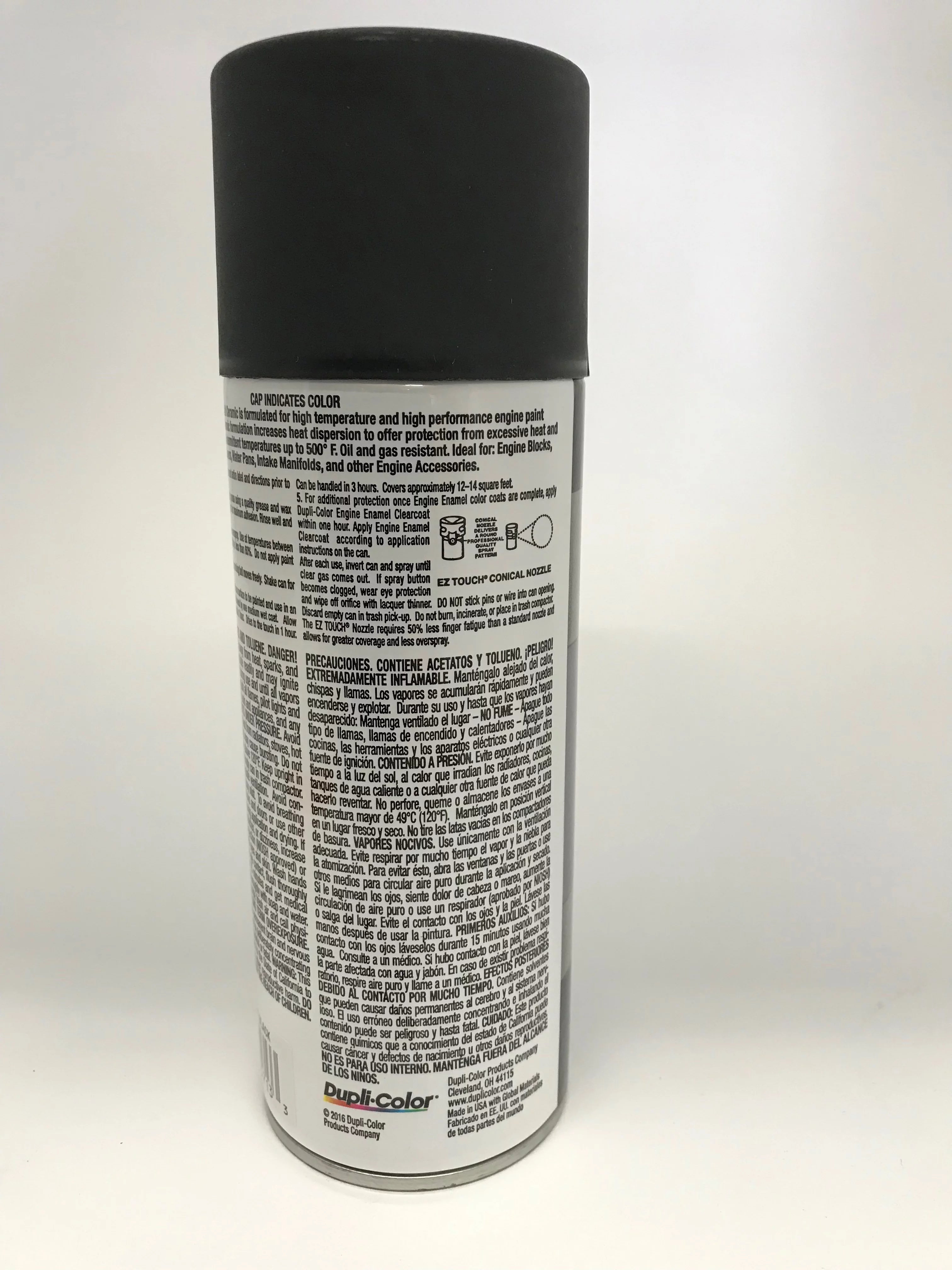 Engine Enamel Paint Flat Black 12oz Aerosol k7