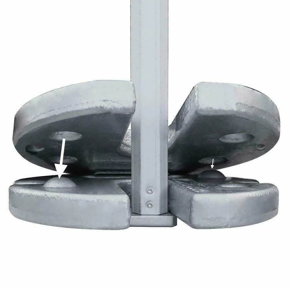 Eurmax Canopy Weights, Silver Iron, 44 Lbs, 2-Pc Pack N90250