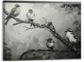 BCIIG Bird Canvas Wall Art Black and White Birds Picture Bird on Tree Prints Painting unFramed Gallery Wrapped 20"x16"