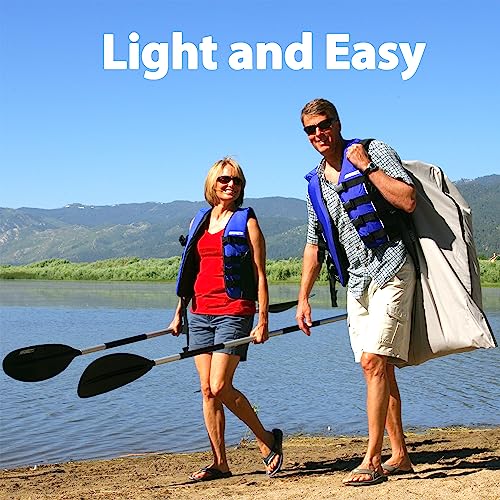 Sea Eagle SE330 Two Person Inflatable Sport Kayak with Seats, Paddles, Bag and Electric Pump J1301