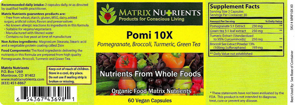 POMI 10X - Lower PSA Levels - Vegan Capsules (60ct) J946