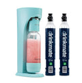 Drinkmate OmniFizz Sparkling Water and Soda Maker, Carbonates Any Drink, Bubble Up Bundle - Includes Two 60L CO2 Cylinders, One Carbonation Bottle, and Fizz Infuser (Arctic Blue)