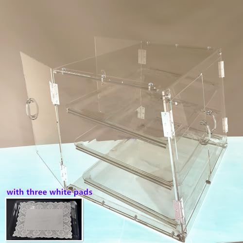 Zinglife Clear Acrylic Bakery Display Case 3 Tiers X624563