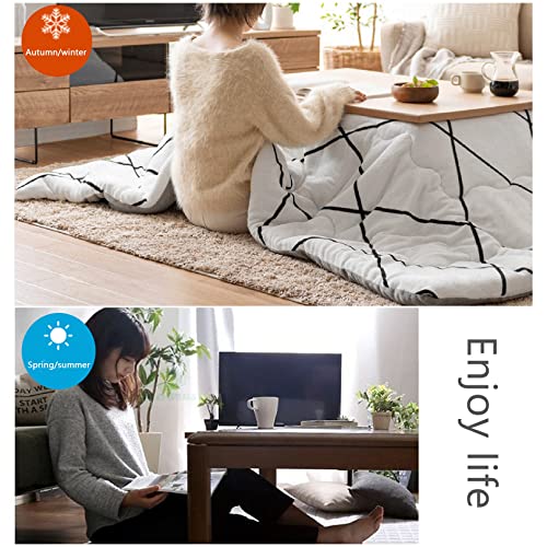 Kotatsu Heater Table Set with Quilt and Carpet, 105x80cm M1903