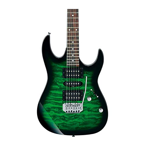 Electric Guitar Right Handed Transparent Green Burst q7