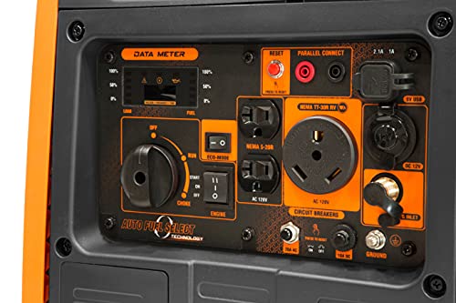 Quiet 6800-Watt Dual Fuel Portable Inverter Generator with Electric Start k7