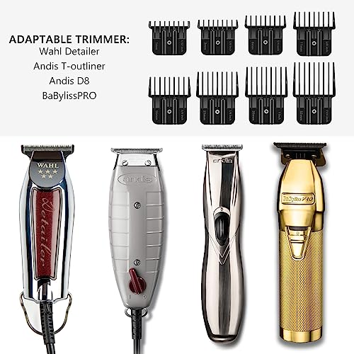 4 Pack Clipper Guards for Andis T Outliner with Brush L791862