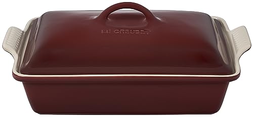 Le Creuset Stoneware Heritage Covered Rectangular Casserole, 4 qt. (12" x 9"), Rhone
