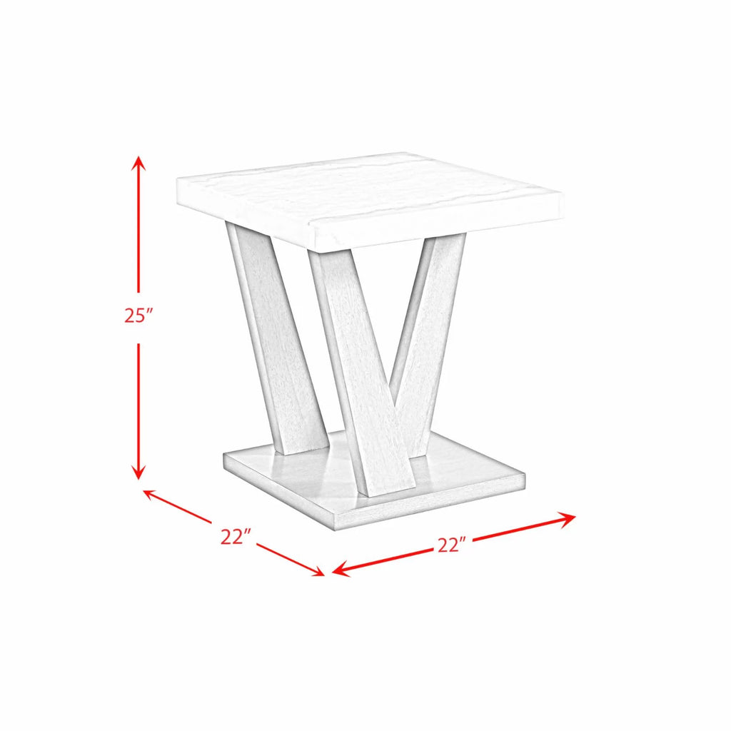 Picket House Furnishings Graham Square End Table Gray S76619