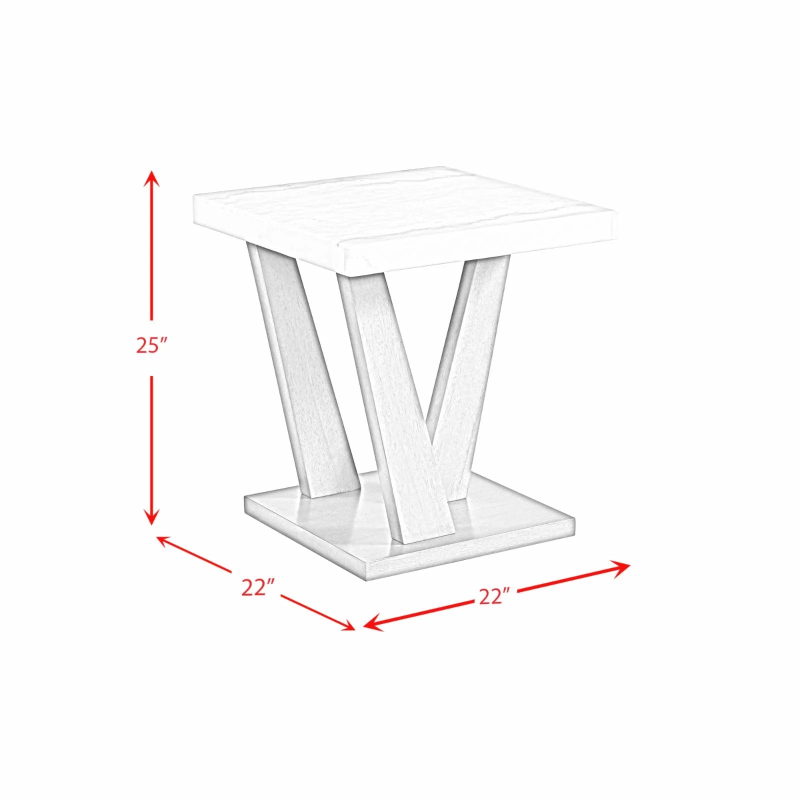 Picket House Furnishings Graham Square End Table Gray S76619