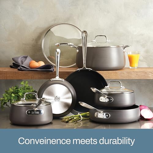 All-Clad HA1 Hard Anodized Nonstick Cookware Set 13 Piece Black V366