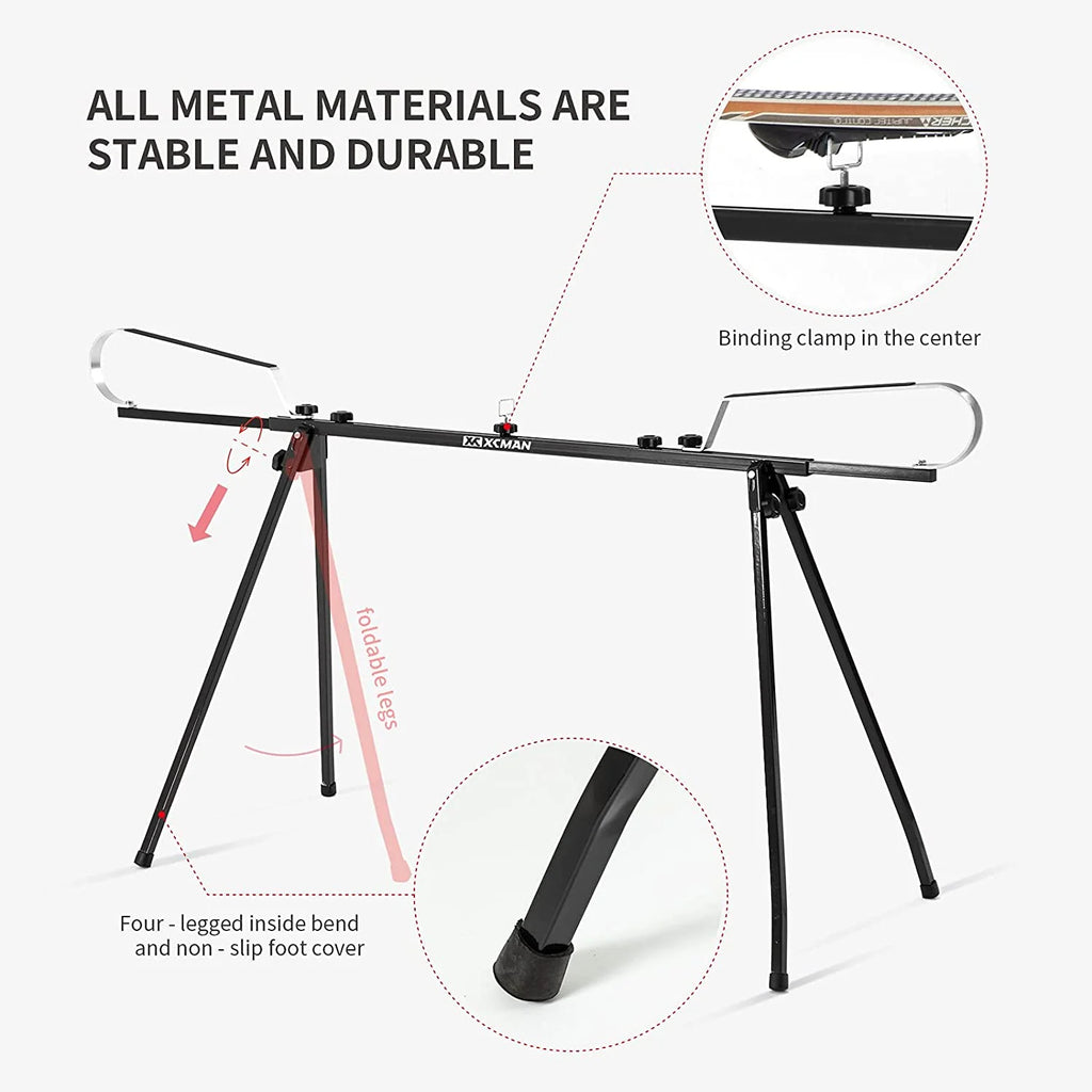 XCMAN Cross Country Nordic Ski Waxing Bench with Foldable Legs, Adjustable Length A86348