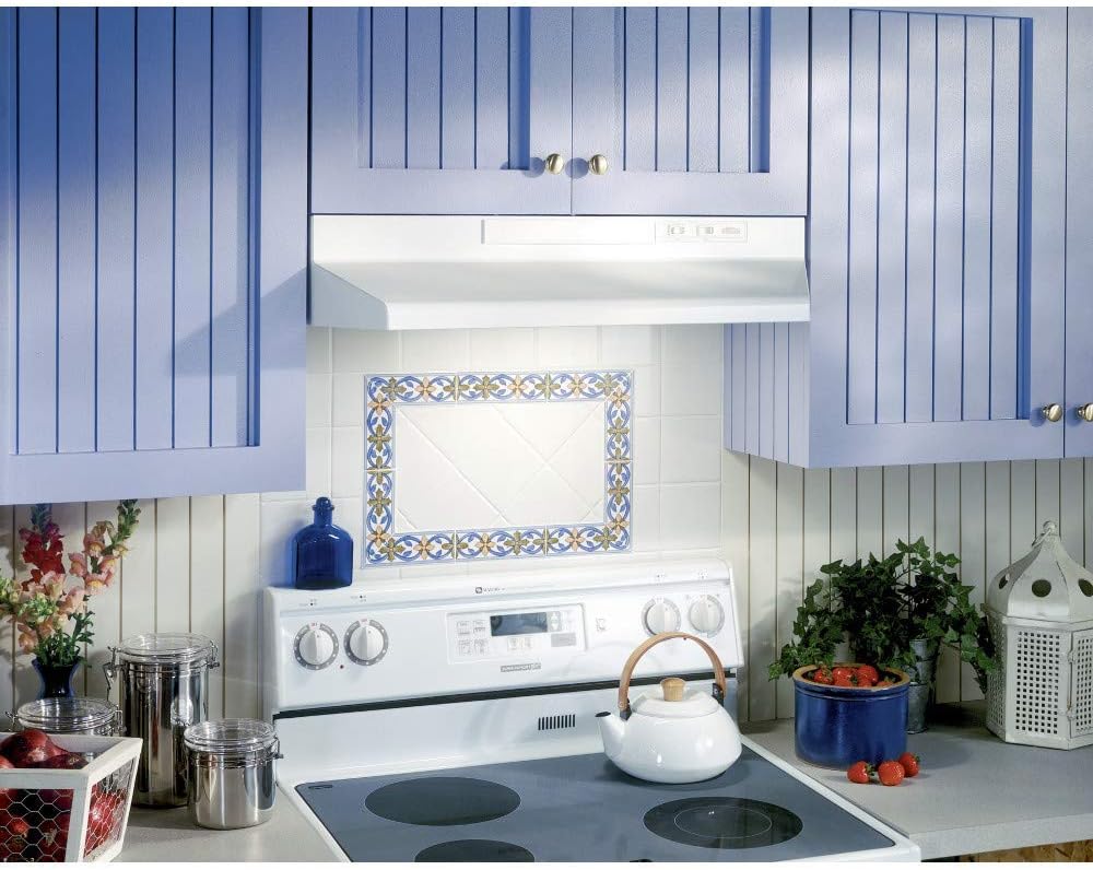 Under-Cabinet Convertible Range Hood with 2-Speed Exhaust Fan, White a7