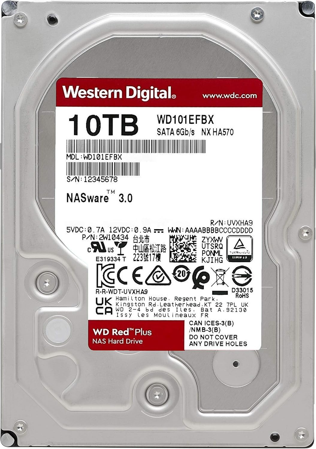 12TB NAS Internal Hard Drive HDD 7200 RPM SATA 3.5 a7