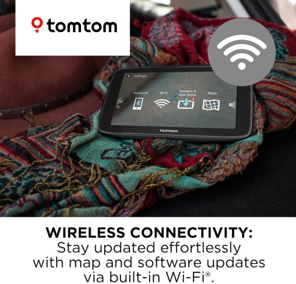 TomTom Go Comfort 5 Inch GPS Navigation Device with Wi-Fi Updates and Real-Time Traffic D4699