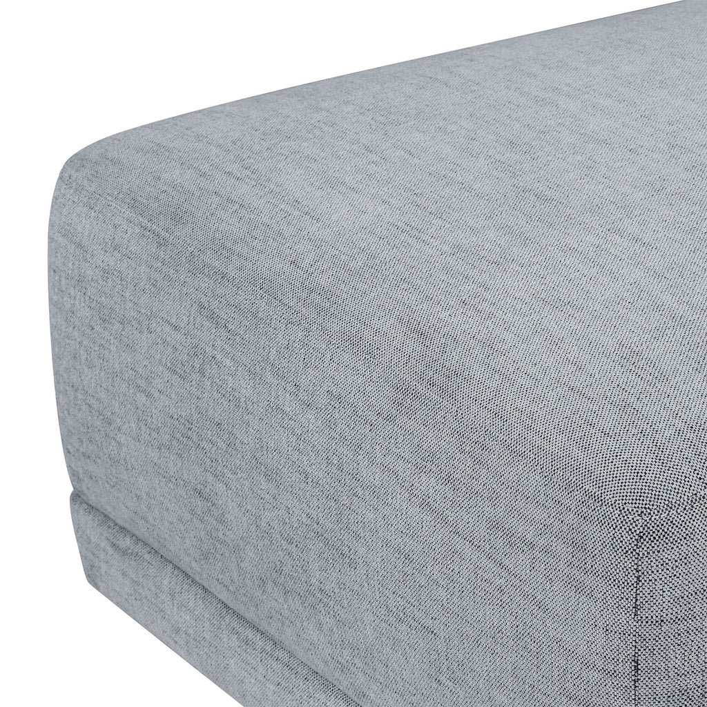 Modular Sectional Sofa with Ottoman Gray Fabric k7p