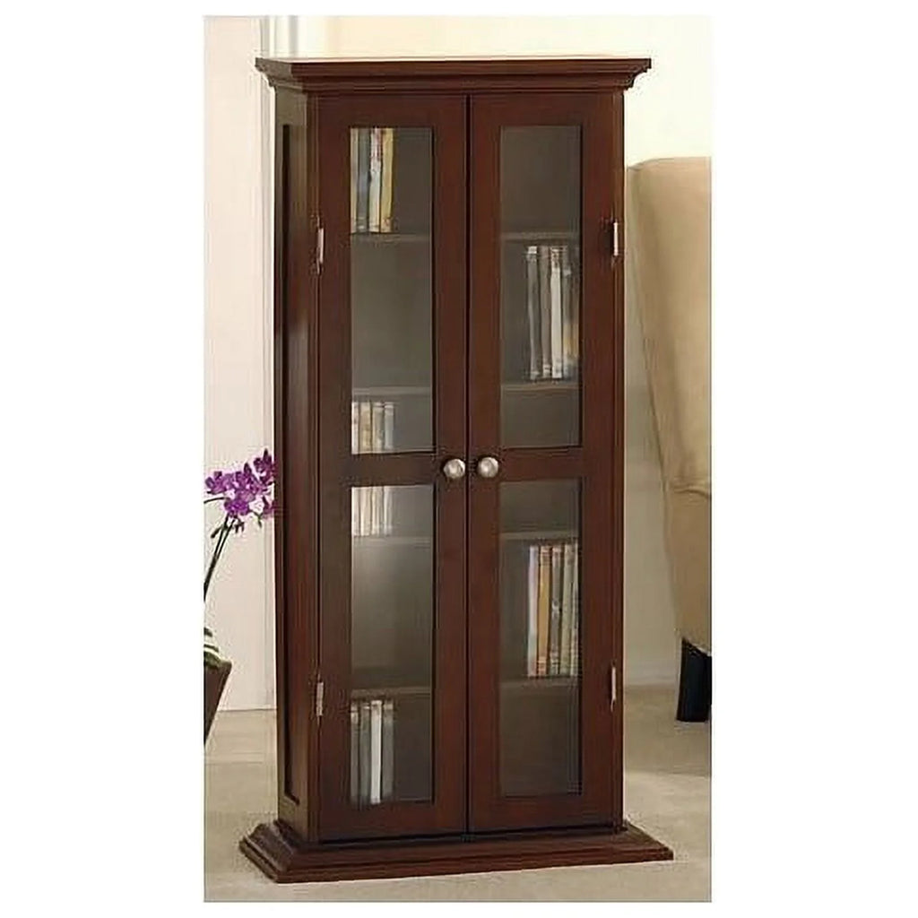 Pemberly Row 45" CD DVD Media Storage Cabinet Walnut C758