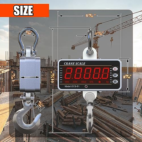 2200lb Digital Crane Scale High Precision Heavy Duty Industrial Hanging Orange k7
