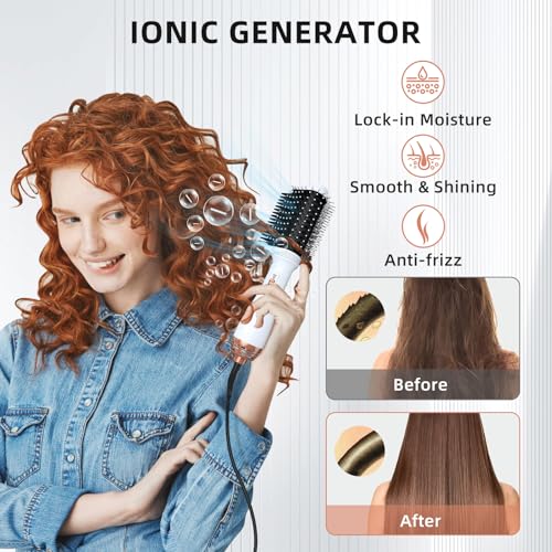 4 in 1 Hot Air Brush Dryer and Styler for All Hair Types Black H16483