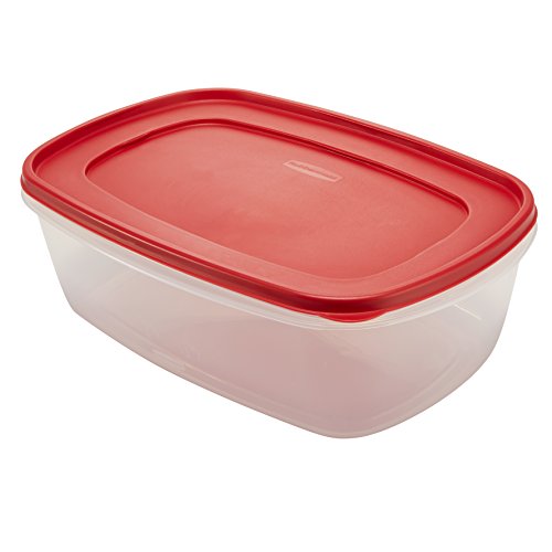 Rubbermaid Easy Find Lids Food Storage Containers, Set of 2, Racer Red W490092
