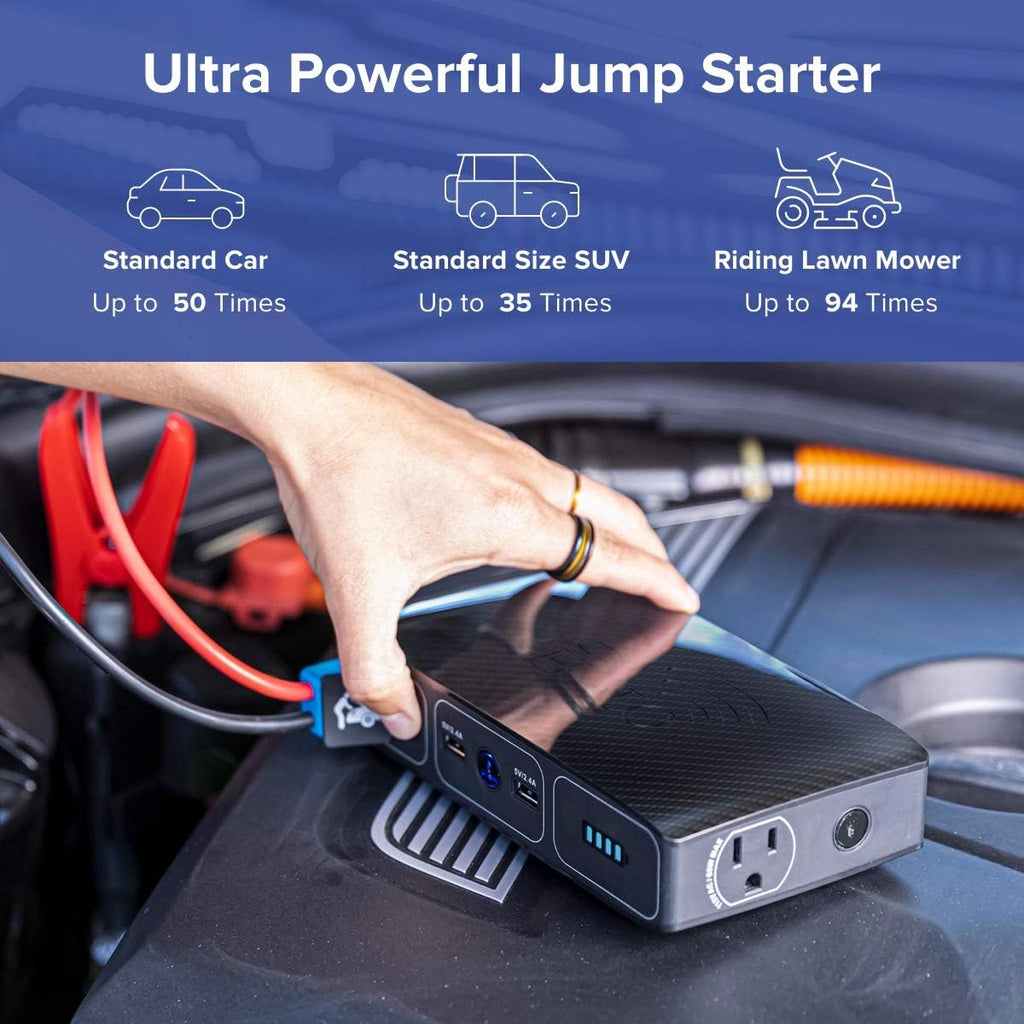 Wireless Laptop Power Bank 44400mWh Portable Charger Car Jump Starter AC Outlet k7