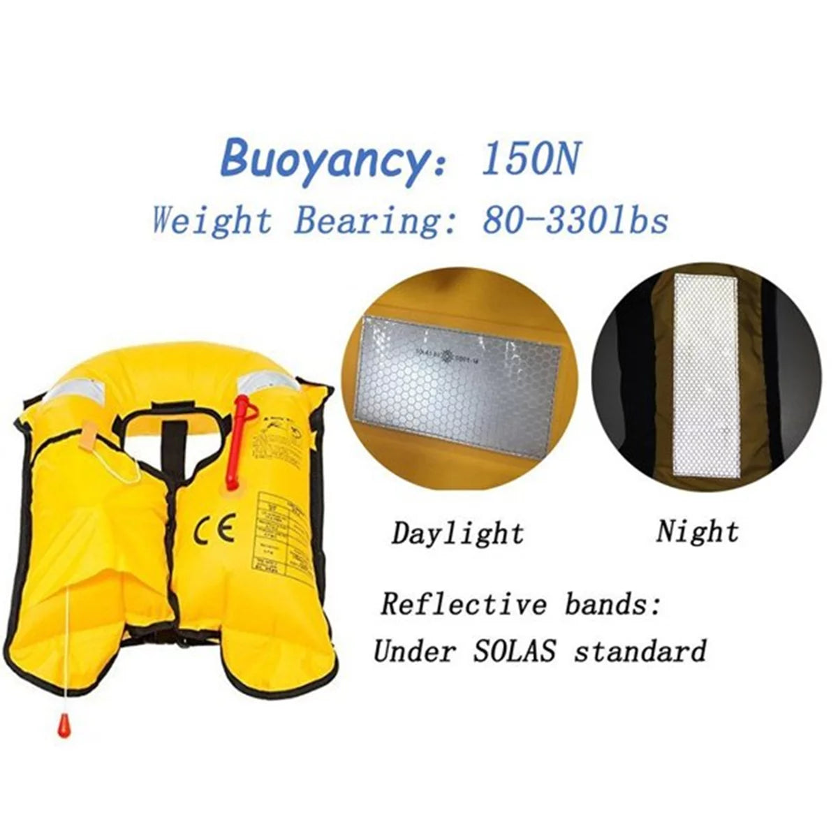 Automatic Inflatable Life Jacket with Whistle for Adults a7