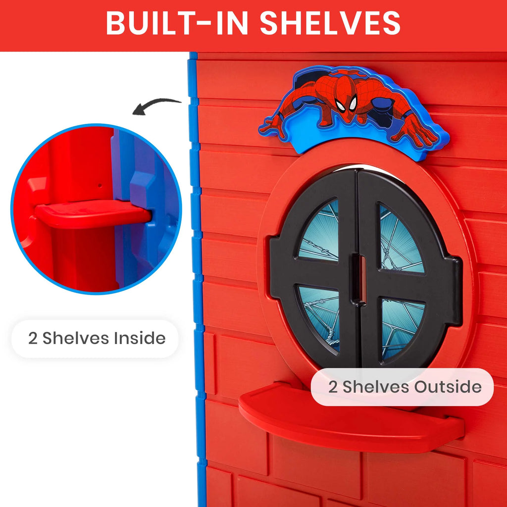 Marvel Spider-Man Plastic Playhouse by Delta Children, Blue/Red U8904