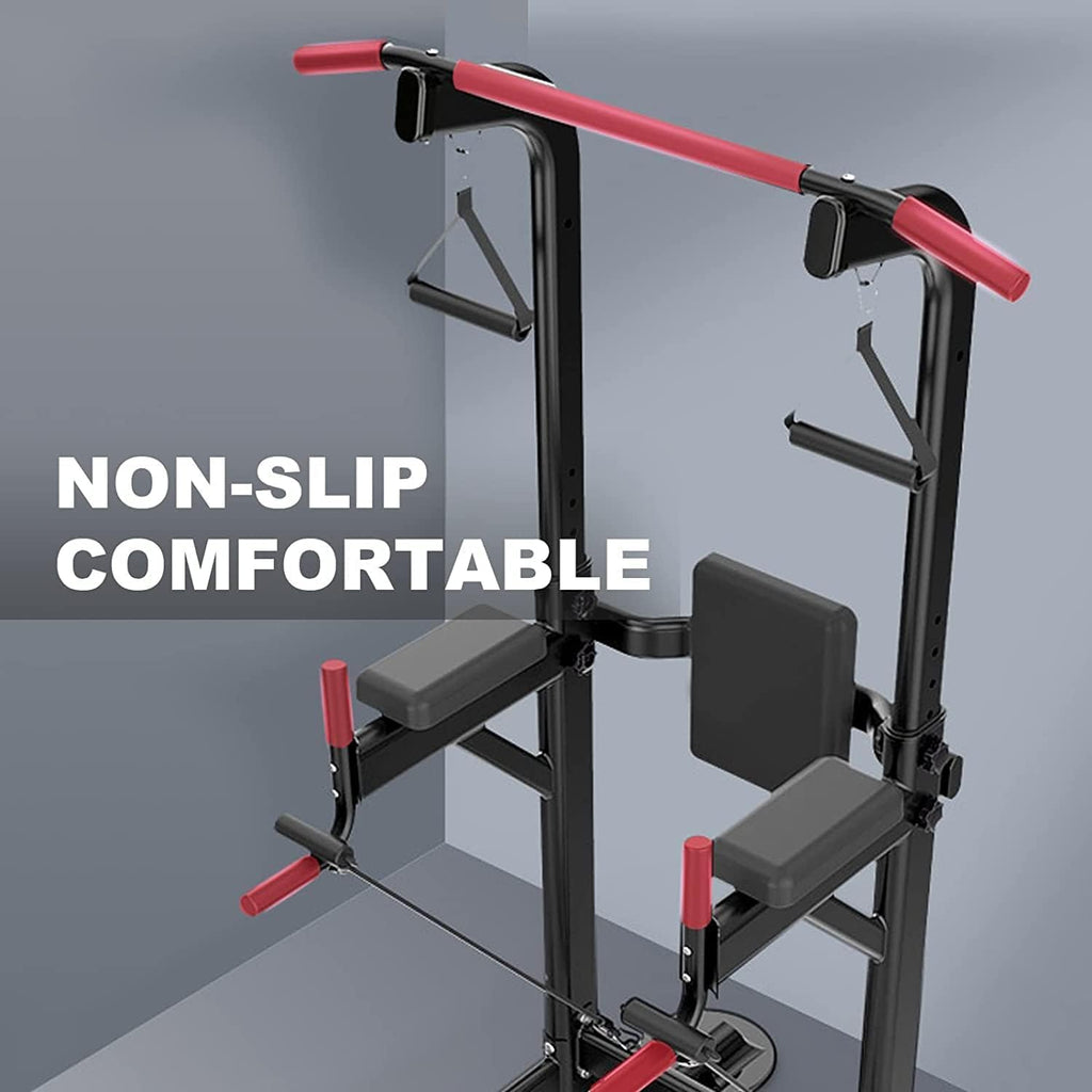 Pull Up Bar Dip Station Adjustable Height Home Gym 7k