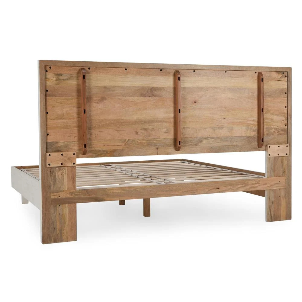 Classic Home Reece Mango Wood Queen Bed White U726752