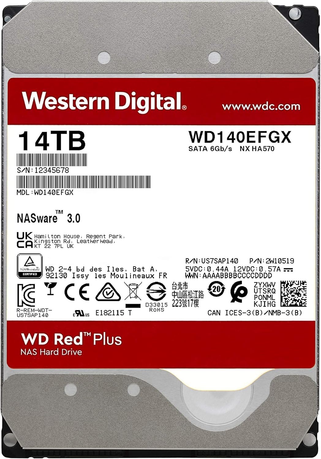 4TB NAS Internal Hard Drive HDD 5400 RPM SATA 6Gb/s CMR 128MB Cache 3.5 k7