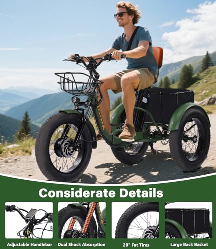 Electric Tricycle 3 Wheel Bike for Adults a7