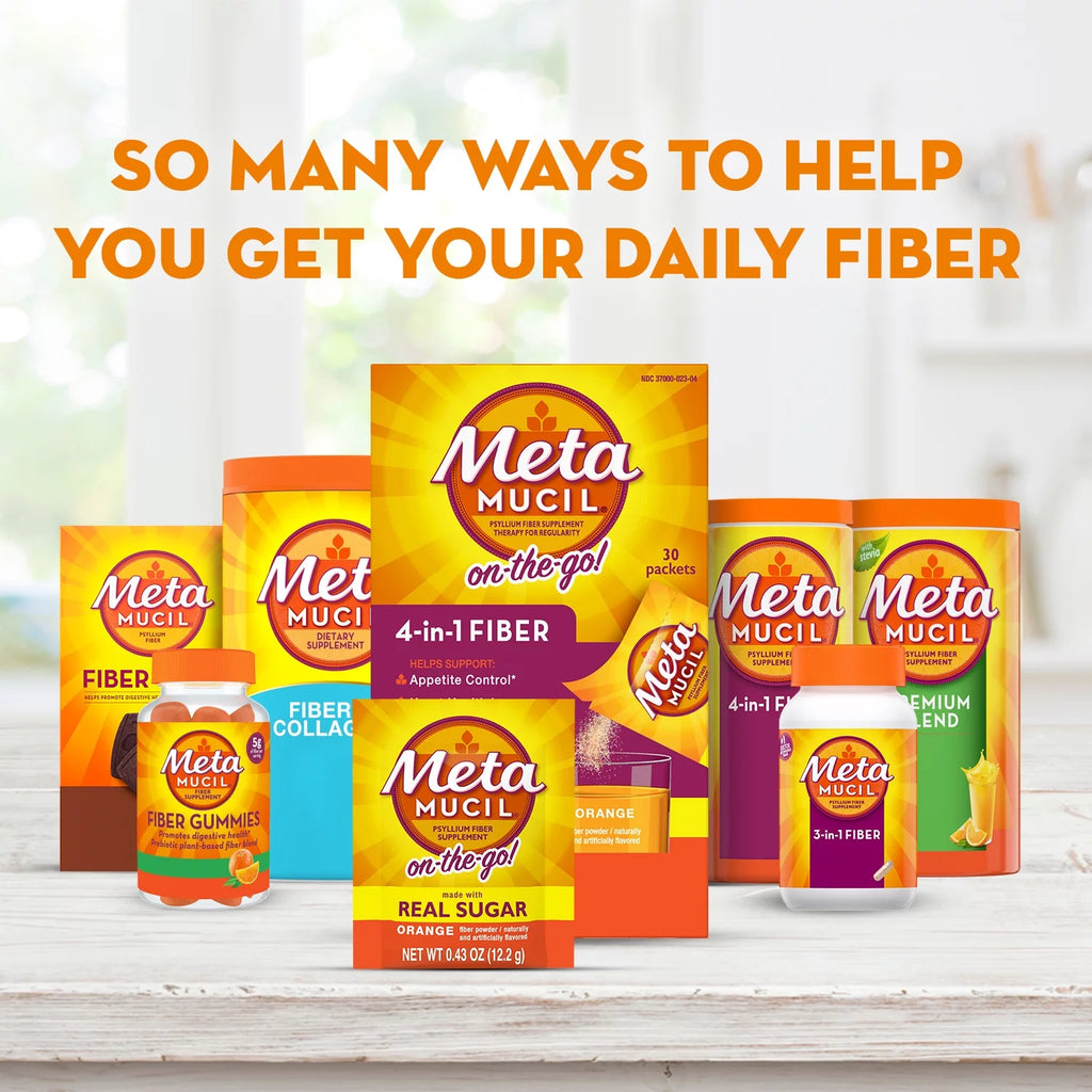 Metamucil On-the-Go 4-in-1 Fiber, 30 Packets V458