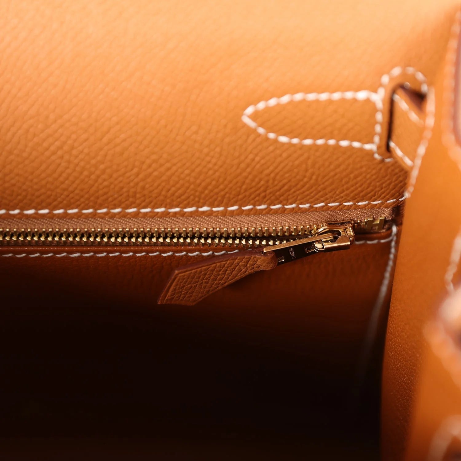 Gold Epsom Leather Handbag a7
