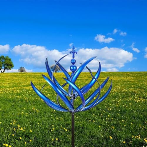 Outdoor Metal Wind Spinner for Lawn Garden Red a7