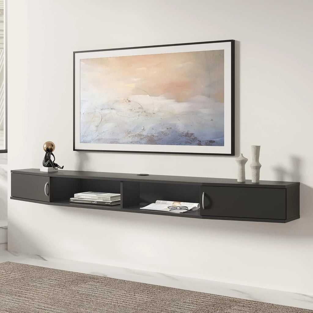 Floating TV Stand with Cabinet, Wall Mounted, 70'' Y5510
