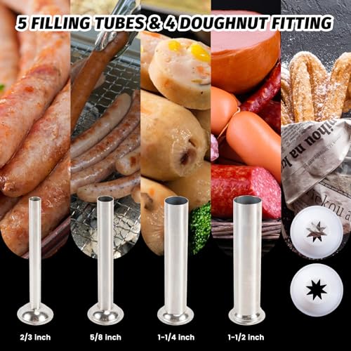 Electric Sausage Stuffer 55LBS Stainless Steel with 4 Stuffing Tubes V32477
