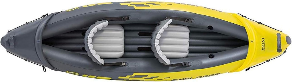Intex Explorer K2 Yellow 2-Person Inflatable Kayak with Aluminum Oars & Air Pump O3484