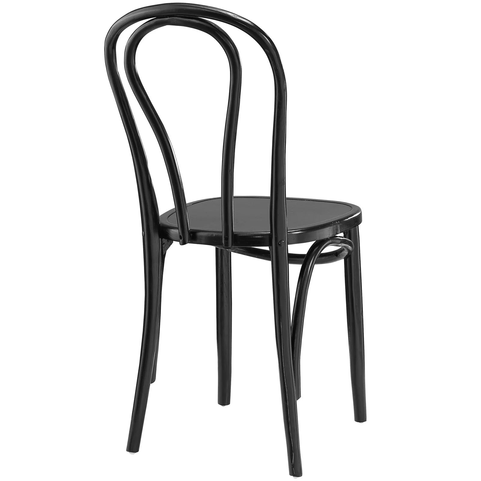 Modern Urban Dining Side Chair, Black Wood T356460