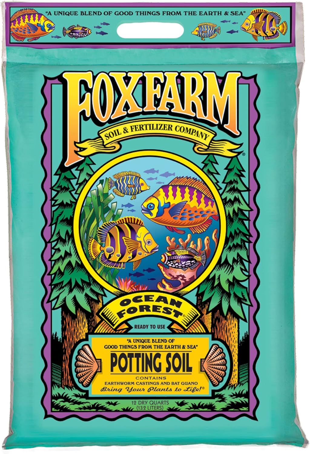 FoxFarm Ocean Forest Organic Potting Soil for Indoor Outdoor Gardens 4 Pack k7