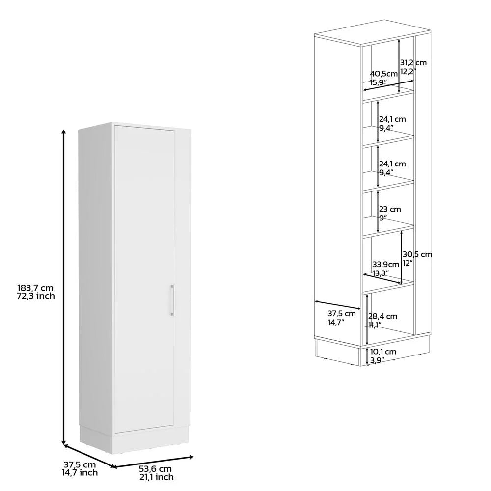 Depot E-Shop DE-MLB8978 Fairfield Utility Storage Cabinet, White D72795