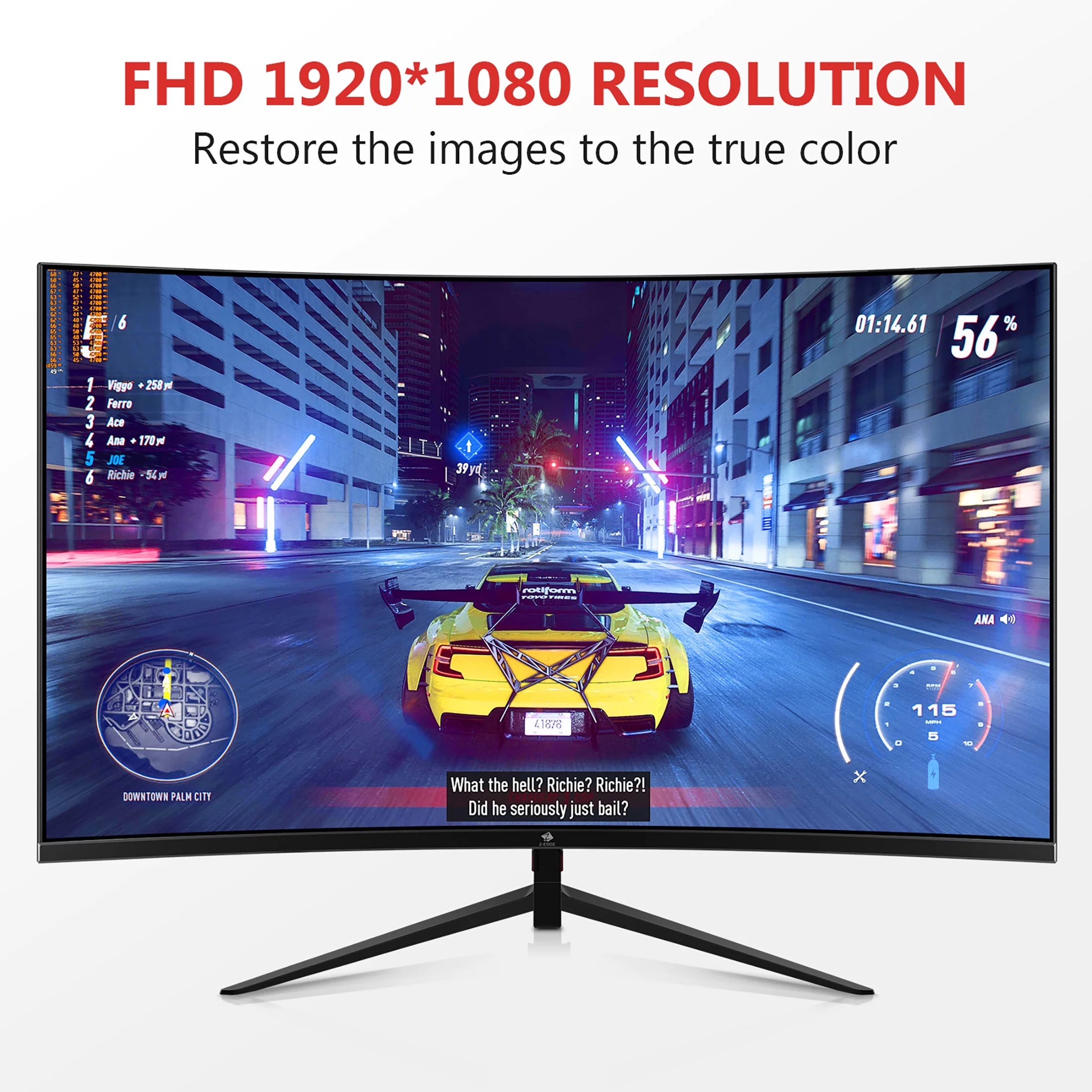 Z-EDGE UG27P 27-Inch Curved Gaming Monitor 240Hz 1ms Full HD V735