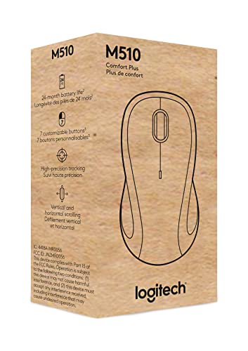 Wireless Mouse for Laptop and PC with Programmable Buttons Graphite k7