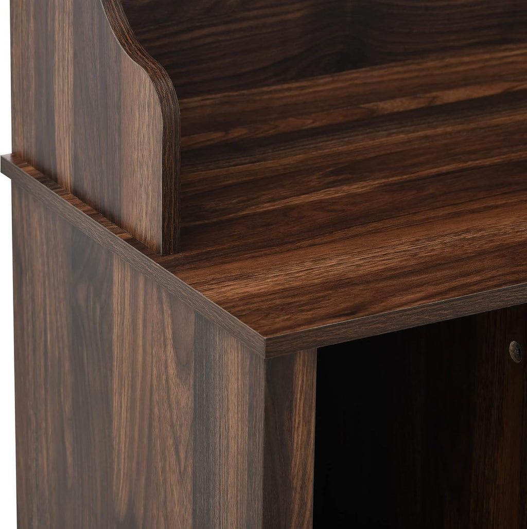 Hall Tree with 6 Hooks and Storage Bench, 39.4INCH, Tiger S75288
