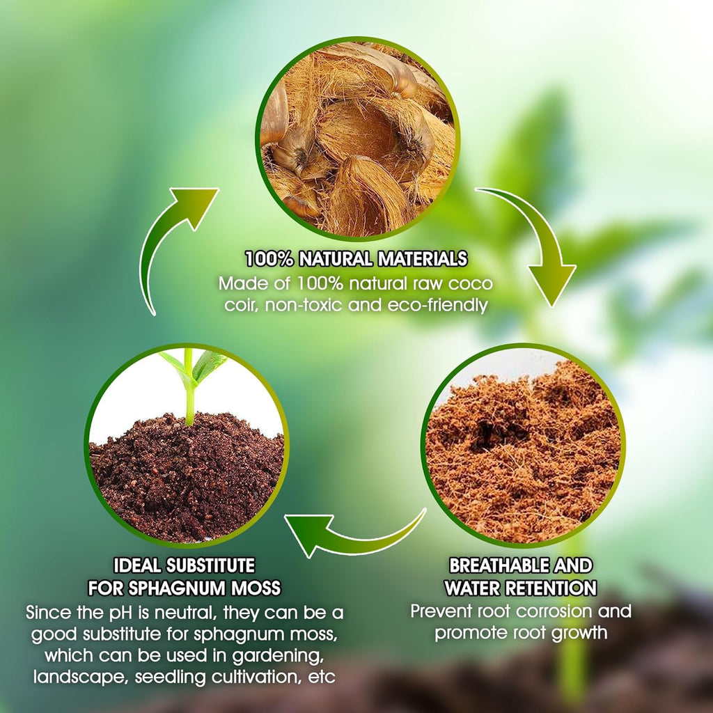 Coco Coir Bricks 4 Pack Organic Compressed Potting Mix x7k