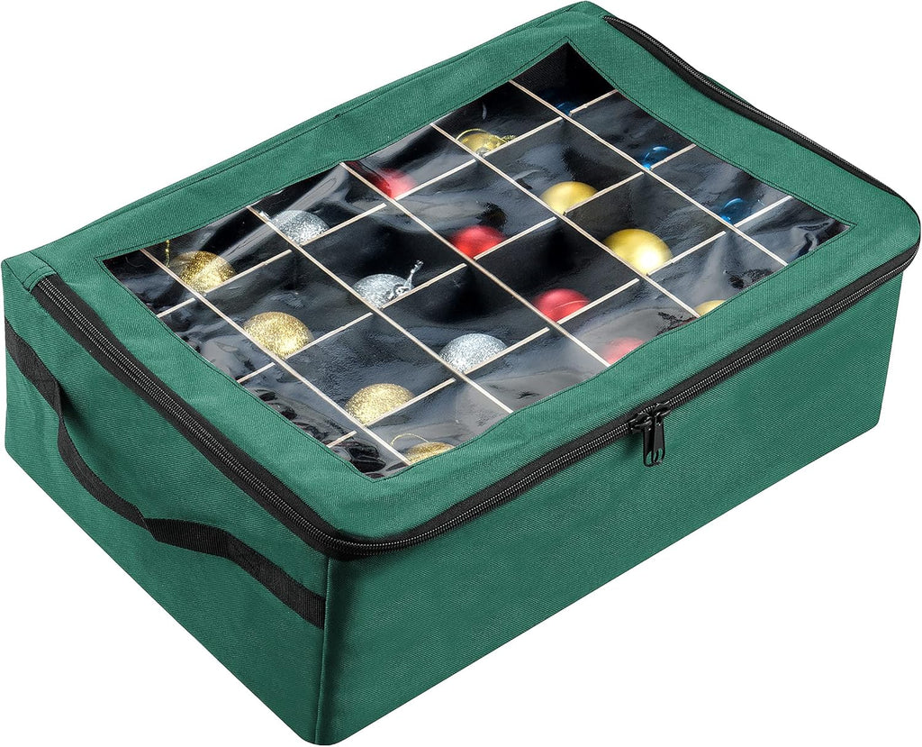 Christmas Ornament Storage Box 48 Slot Green k7