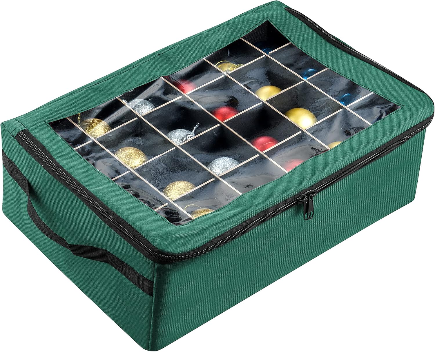Christmas Ornament Storage Box 48 Slot Green k7